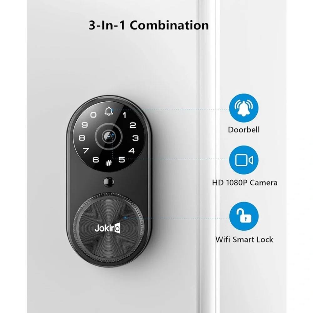 Black Smart Video Doorbell